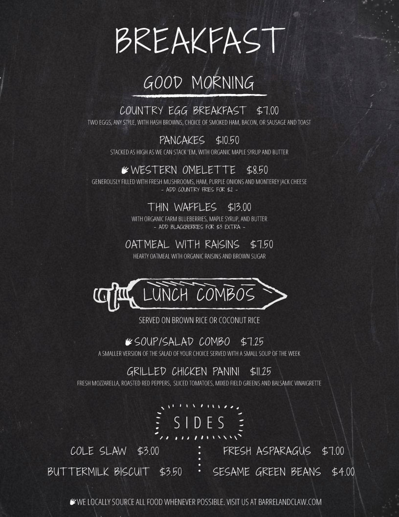 menu design