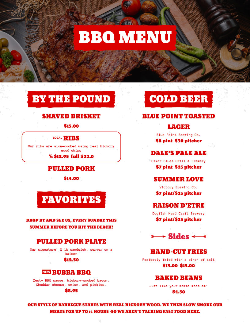 menu design