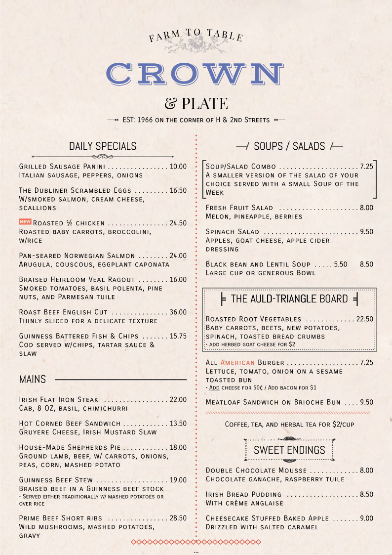 menu design