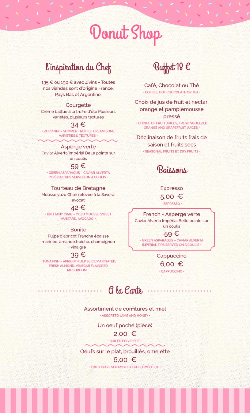 menu design