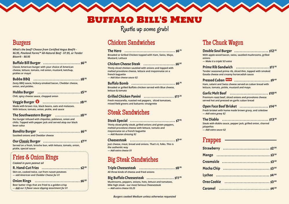restaurant trifold menu template