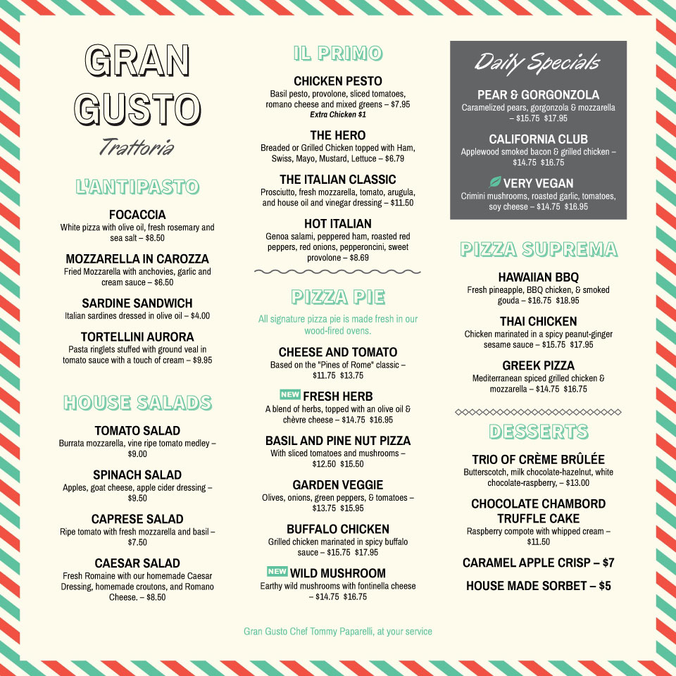 restaurant menu template