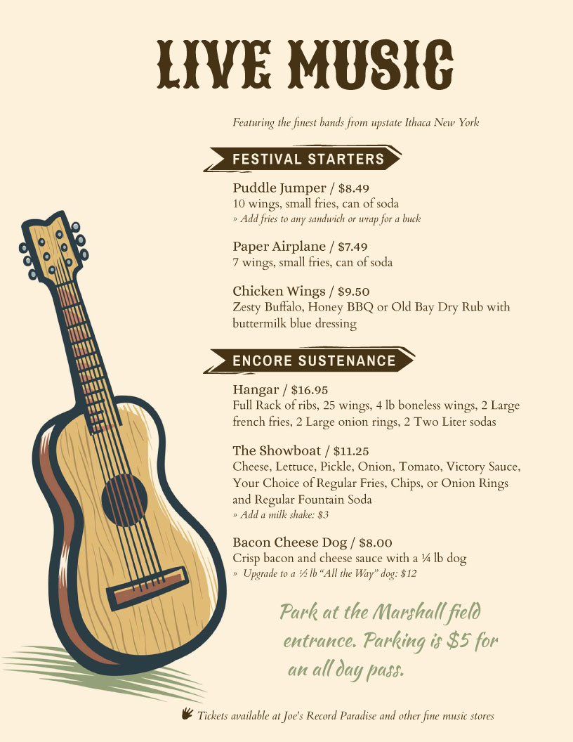 restaurant menu template