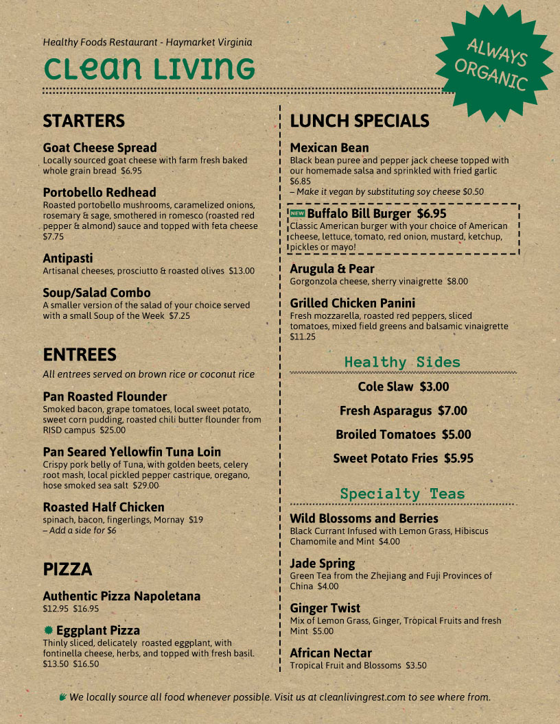 restaurant menu template