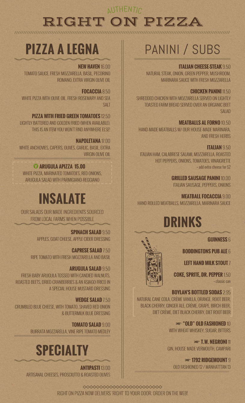 restaurant menu template