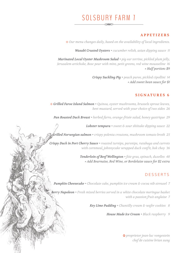editable menu template example