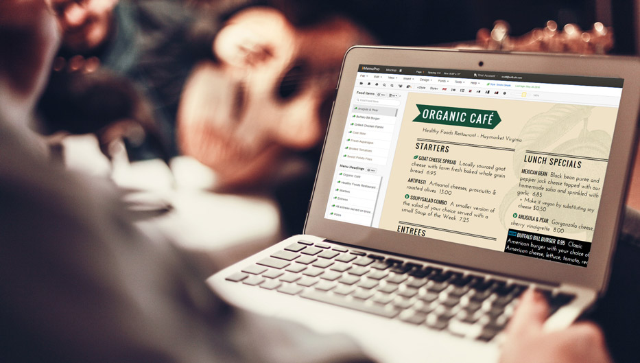 iMenuPro Menu Maker on MacBook