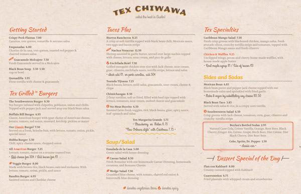 restaurant menu template
