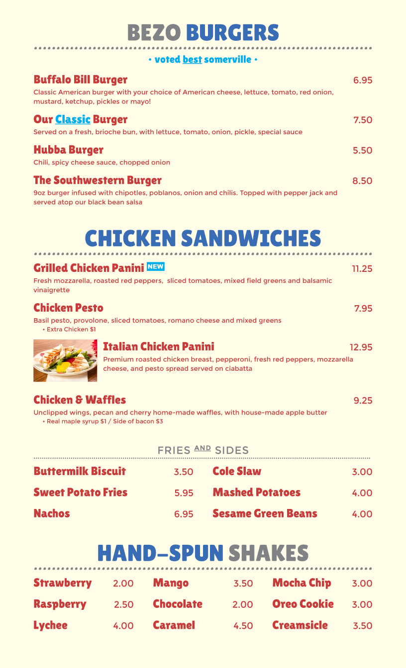 burger restaurant menu template