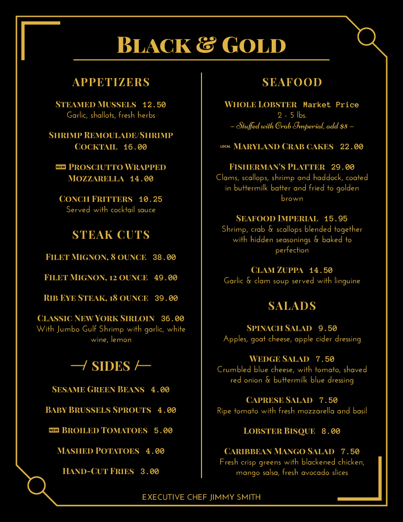 menu design
