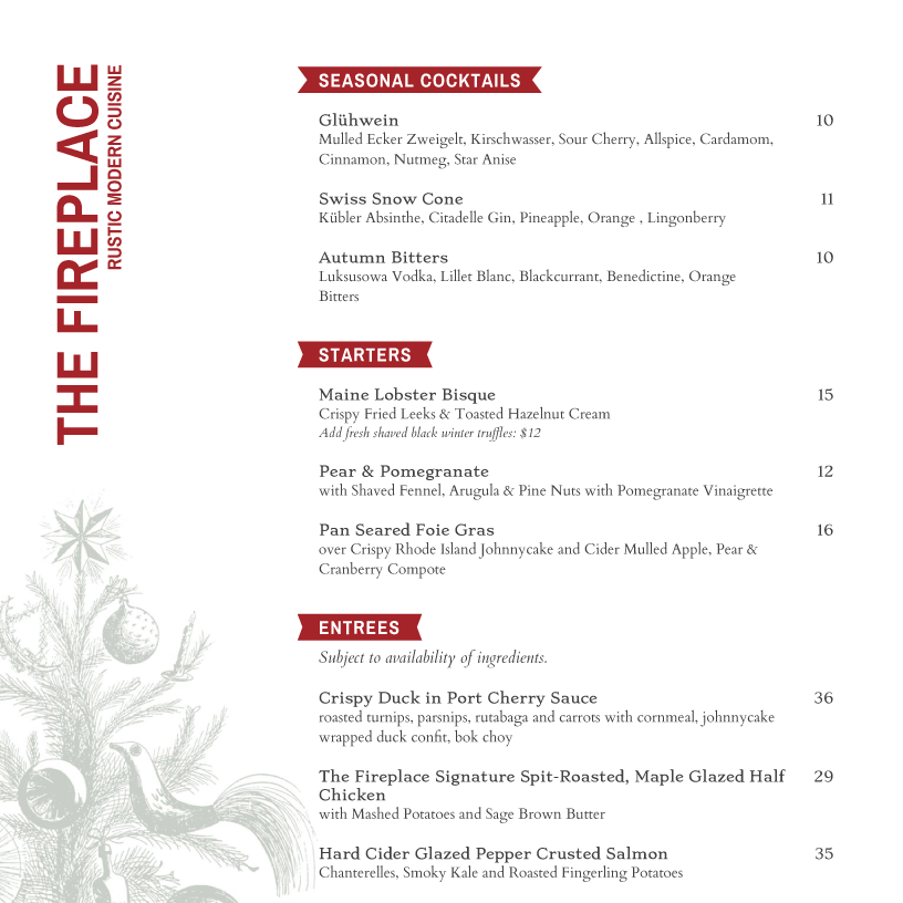 menu example
