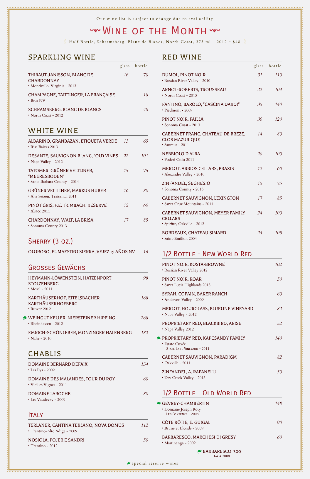 restaurant menu template