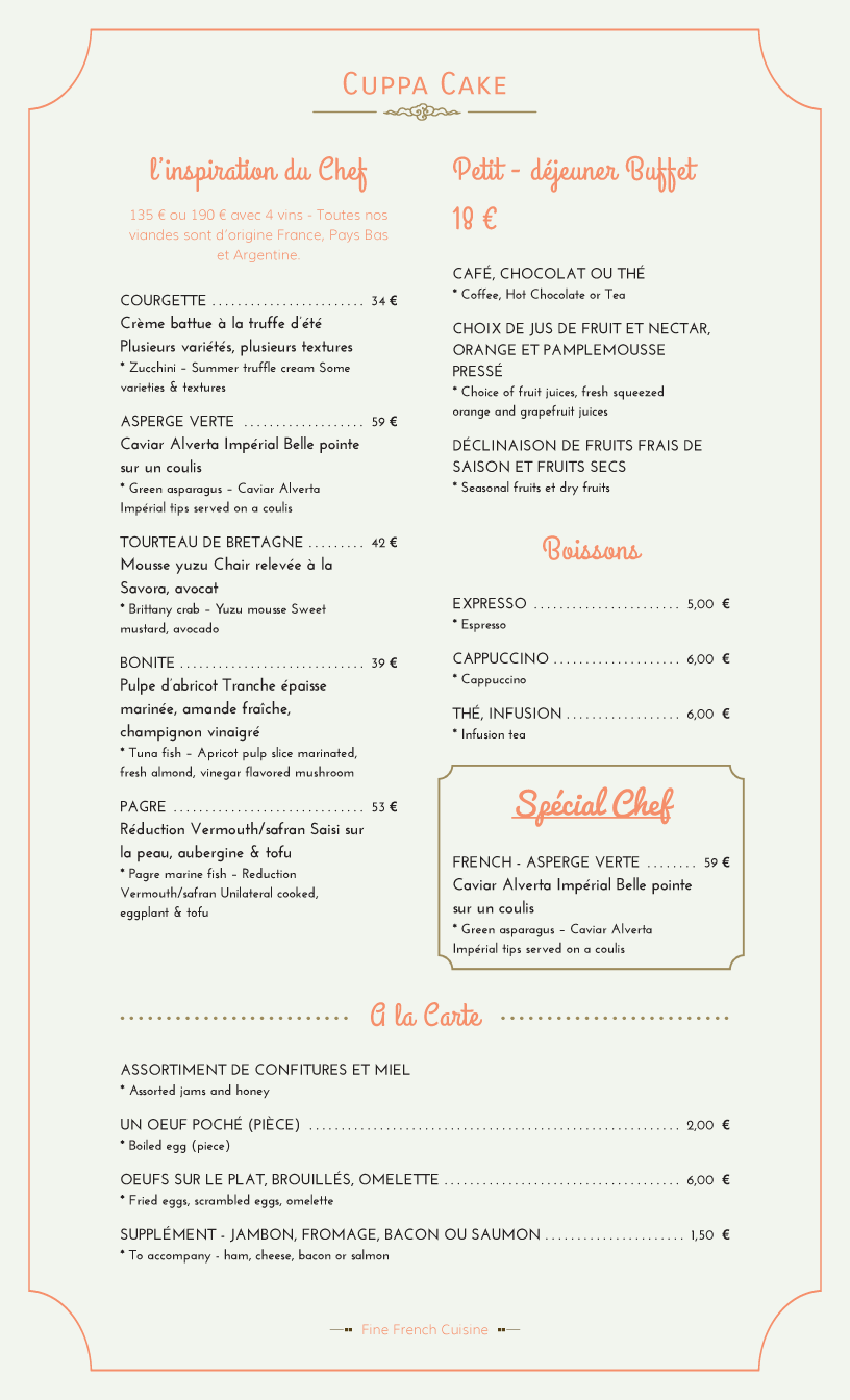 menu design