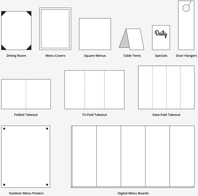 custom menu printing