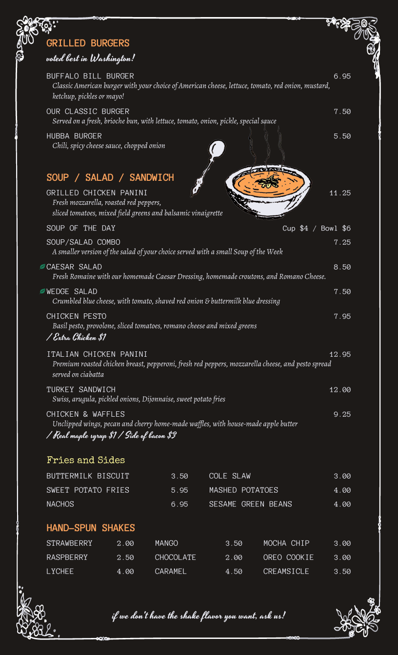 restaurant menu template