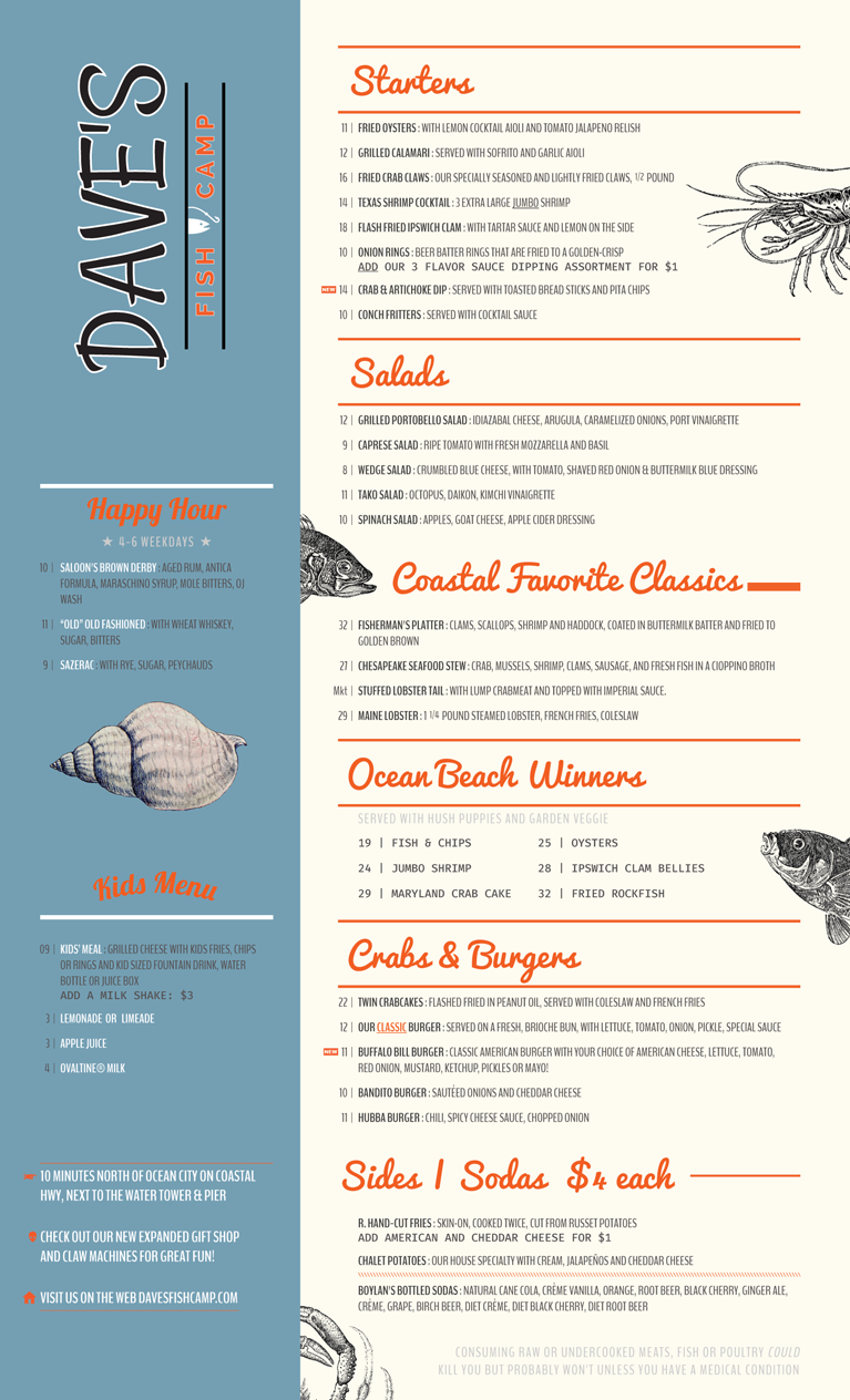 Fish Camp Menu