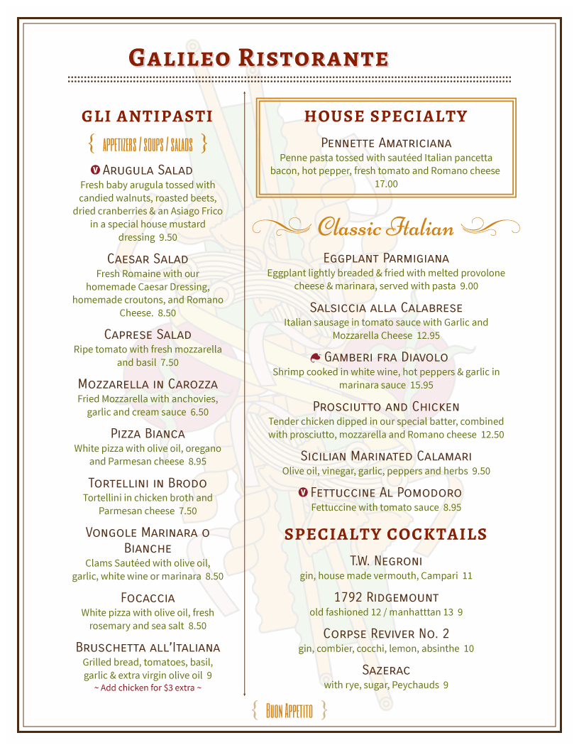 restaurant menu template