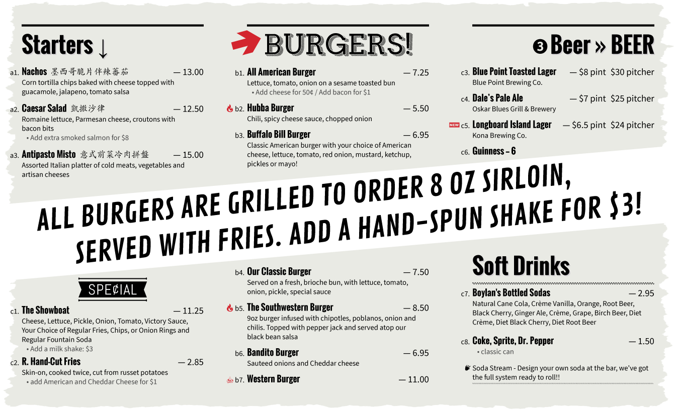 restaurant menu template