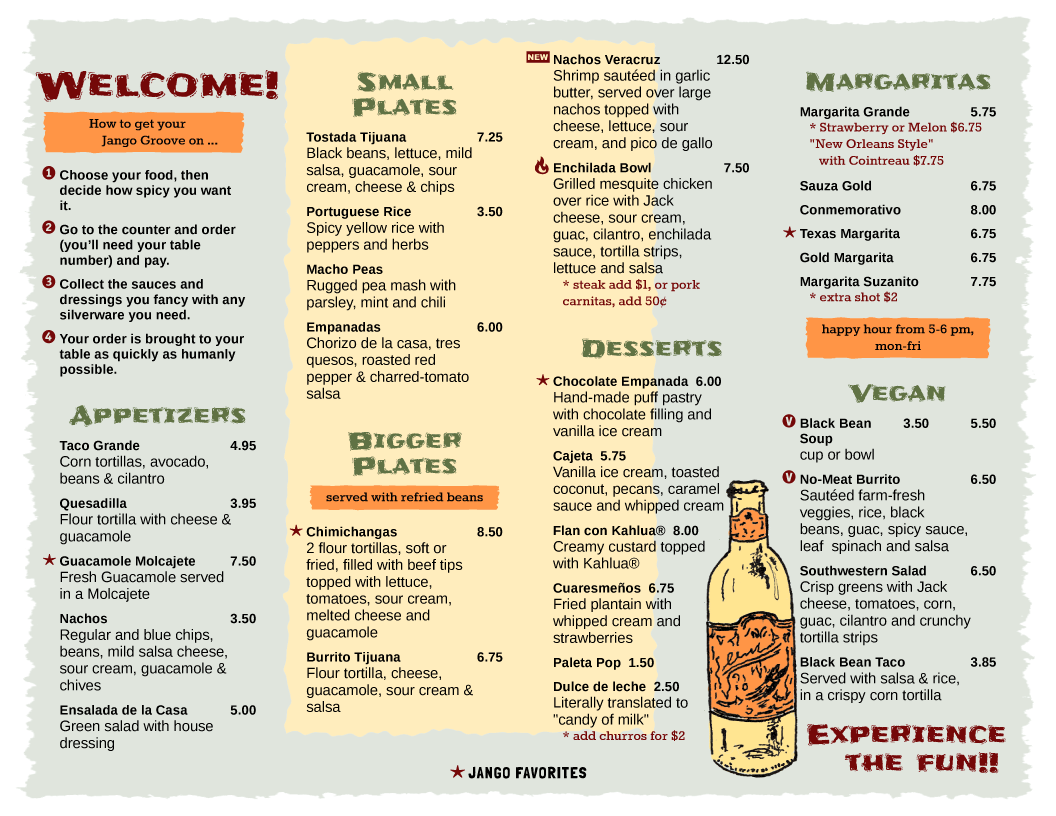 restaurant menu template
