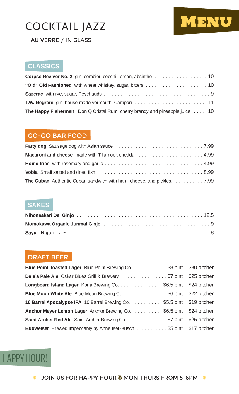 restaurant menu template