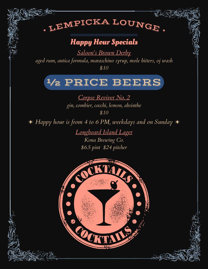 restaurant menu template