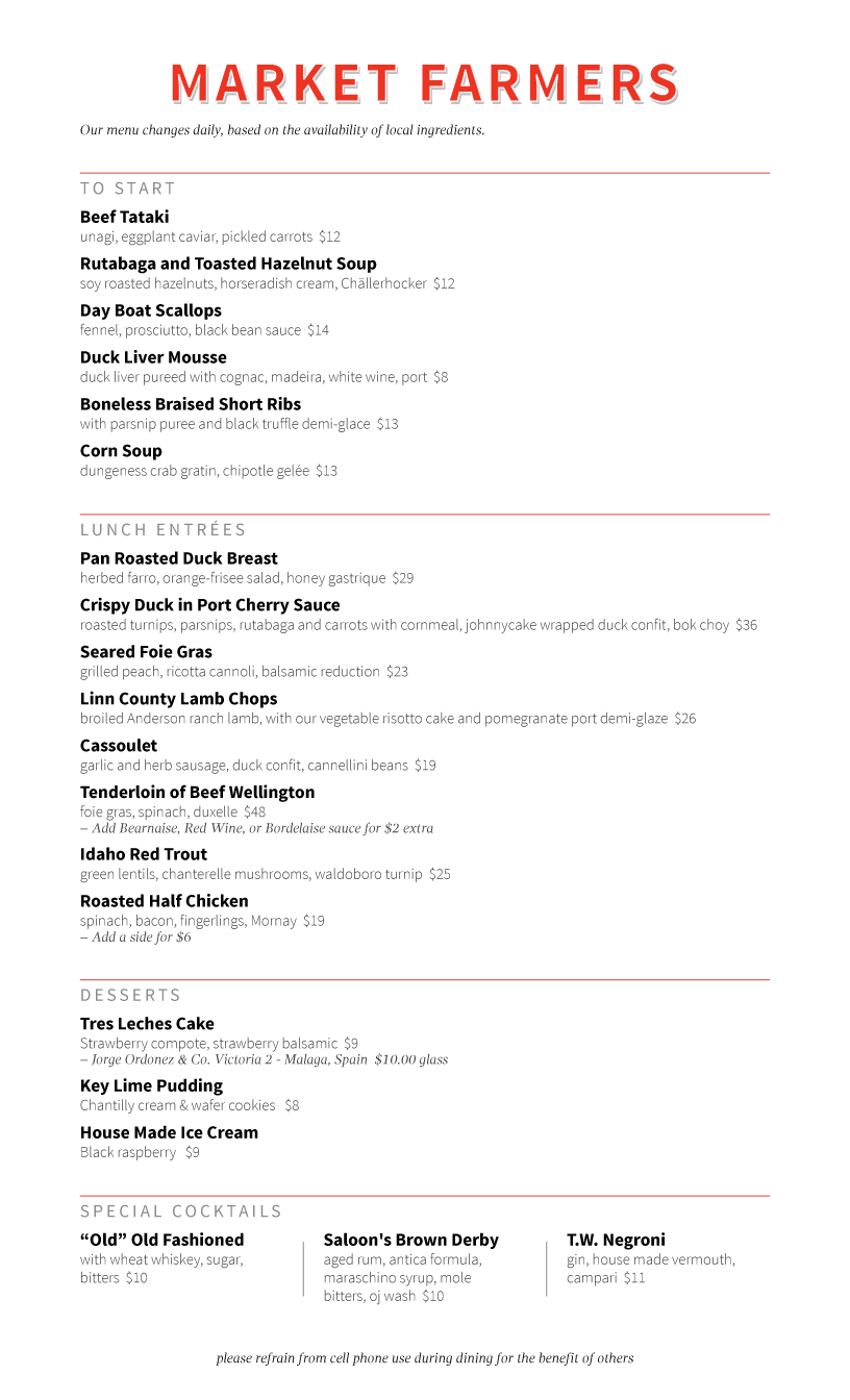 restaurant menu template