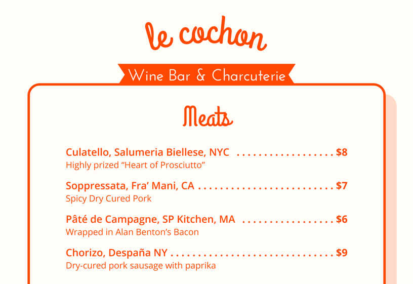 menu dot-leader example