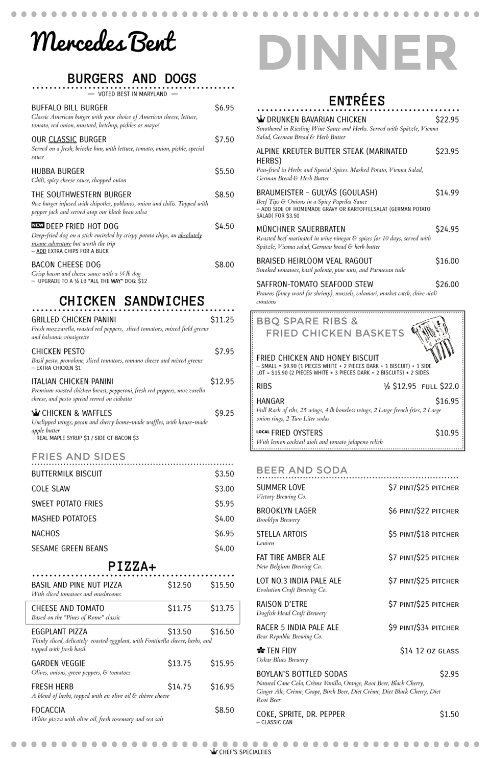 restaurant menu template