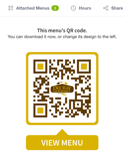 Menu QR code