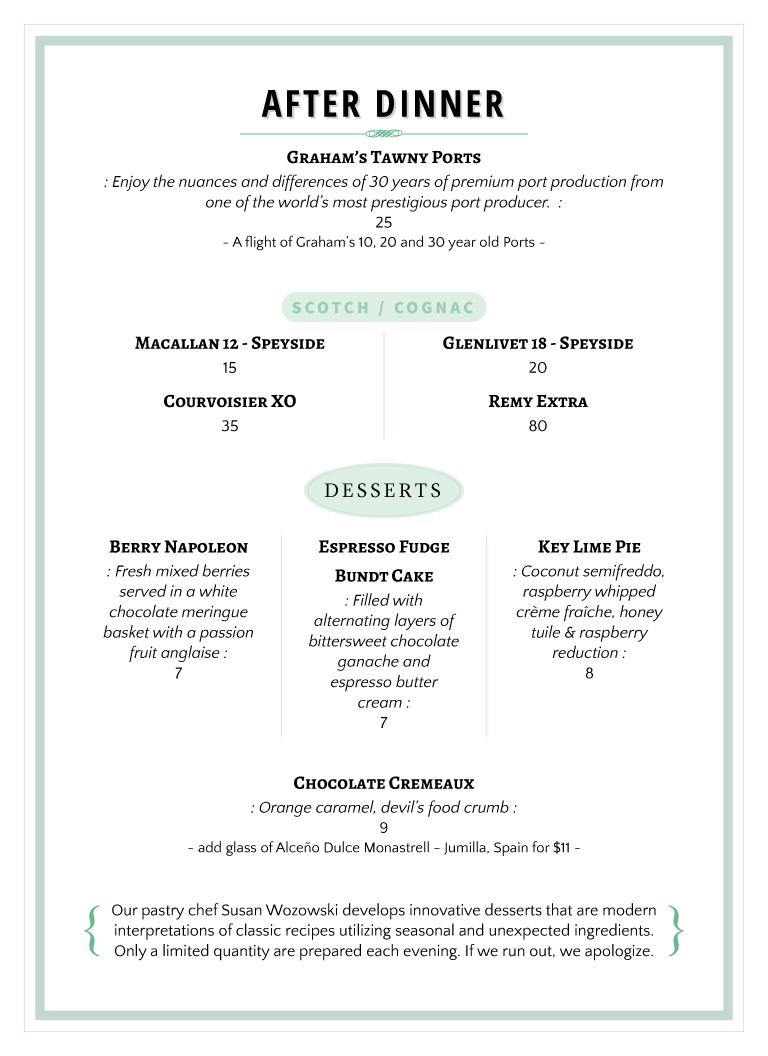restaurant menu template