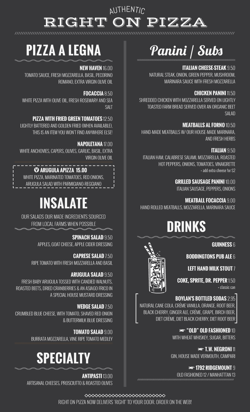 restaurant menu template