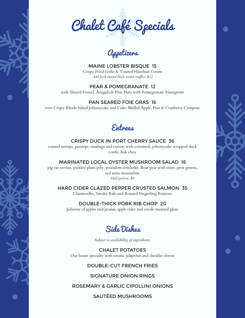 restaurant menu template