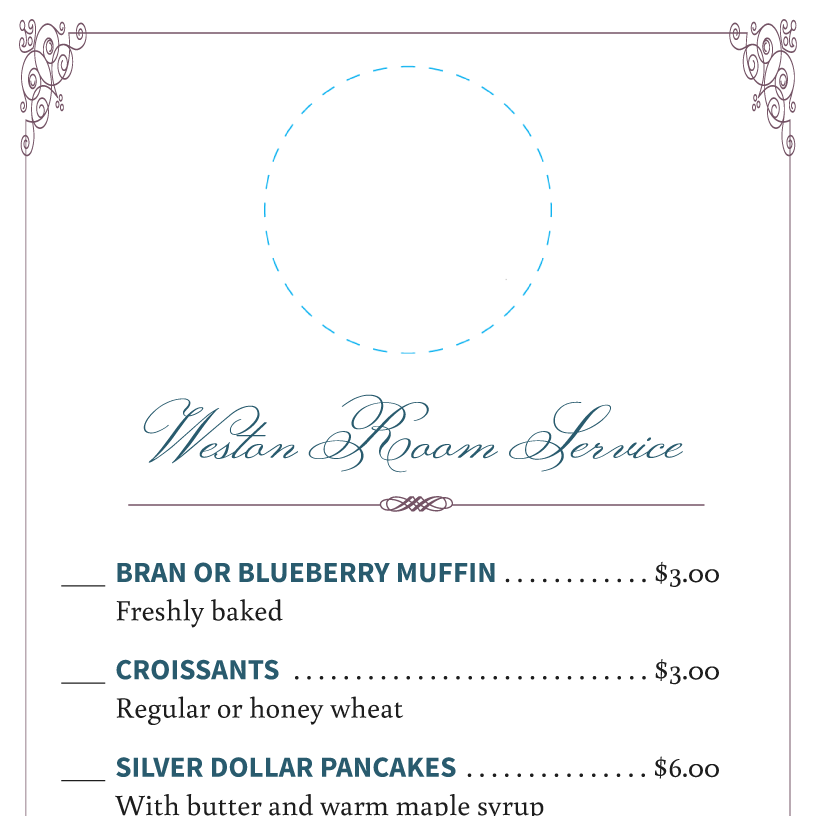 menu example